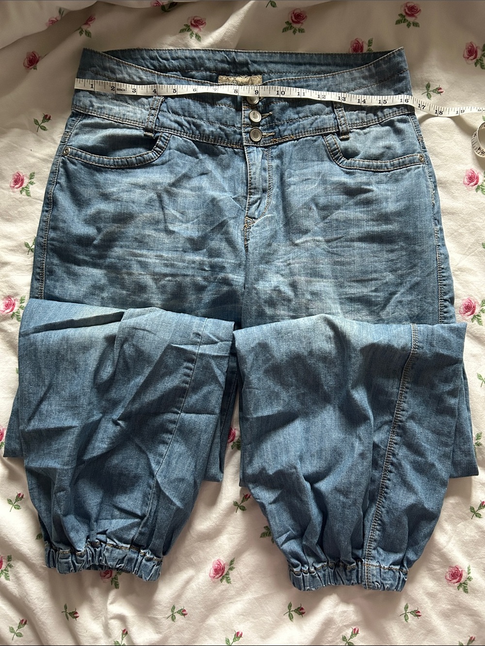 Vintage Light Blue Denim Joggers